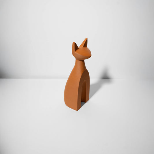 purrever keepsake (cat urn) - warm clay brown